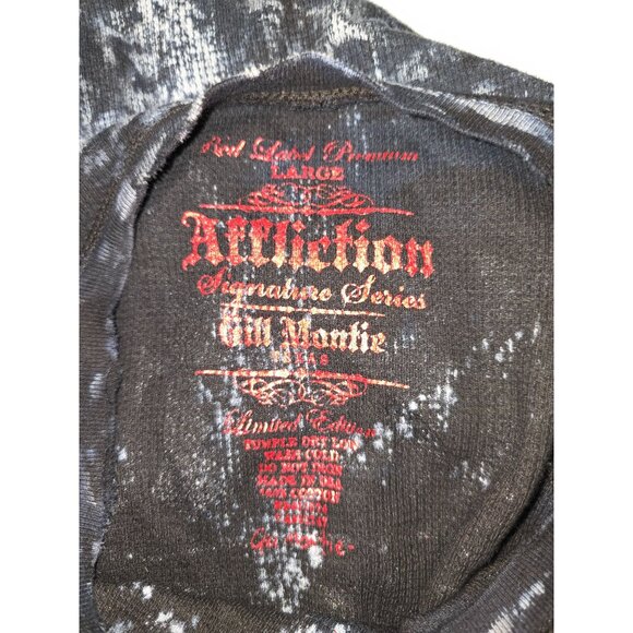 Affliction Signature Series Gill Montie Limited Edition Thermal Y2K Large Skull - Picture 6 of 8